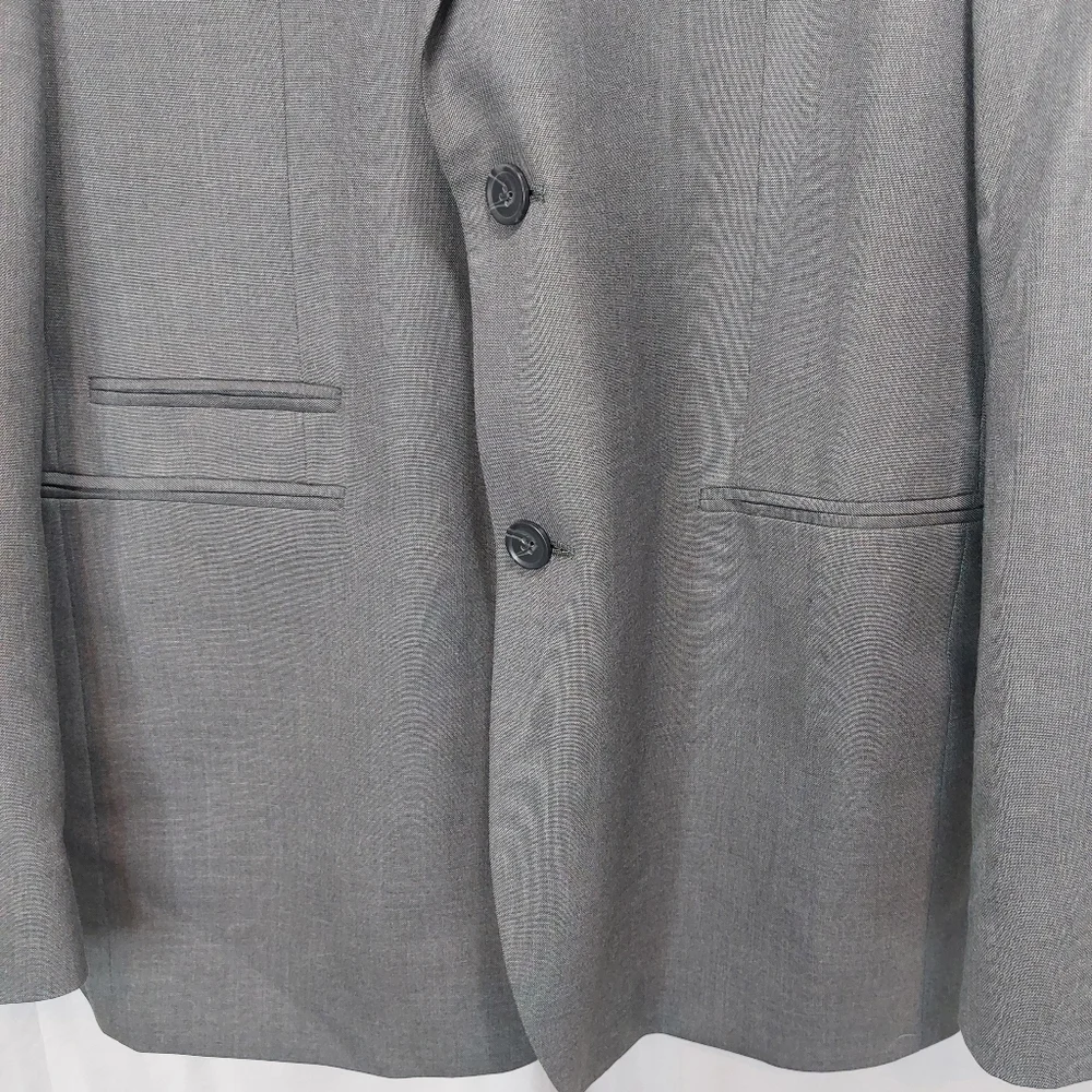 J.Ferrari Modern‎ Fit Men’s Blazer Suit Jacket Gray Sharkskin Sz 42L NWT